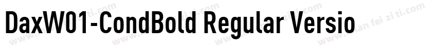 DaxW01-CondBold Regular Version 75字体转换